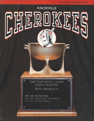1991-92 Knoxville Cherokees Program