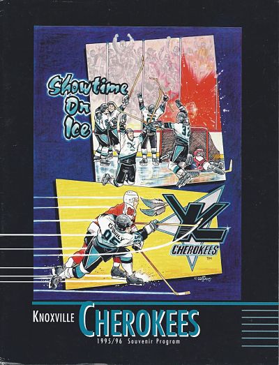 1995-96 Knoxville Cherokees Program from the East Coast Hockey League