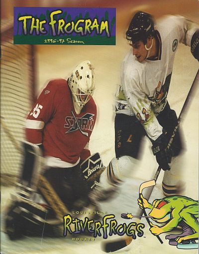 1996-97 Louisville RiverFrogs Program from the East Coast Hockey League
