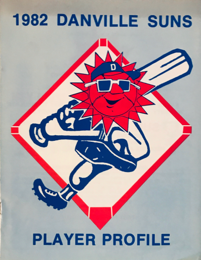 1982 Danville Suns baseball program from the Midwest League