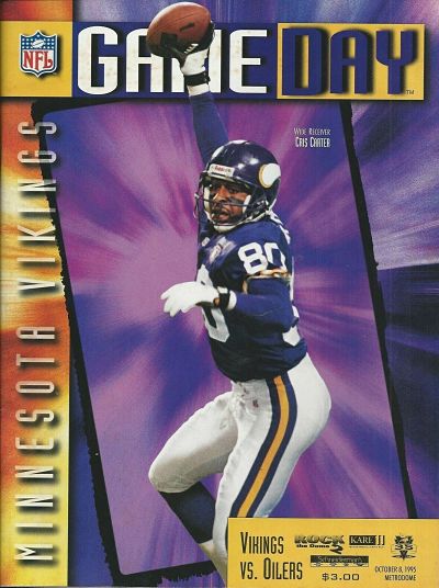 NOV 20, 1994 MINNESOTA VIKINGS V. NEW YORK JETS GAMEDAY NFL PROGRAM @  METRODOME