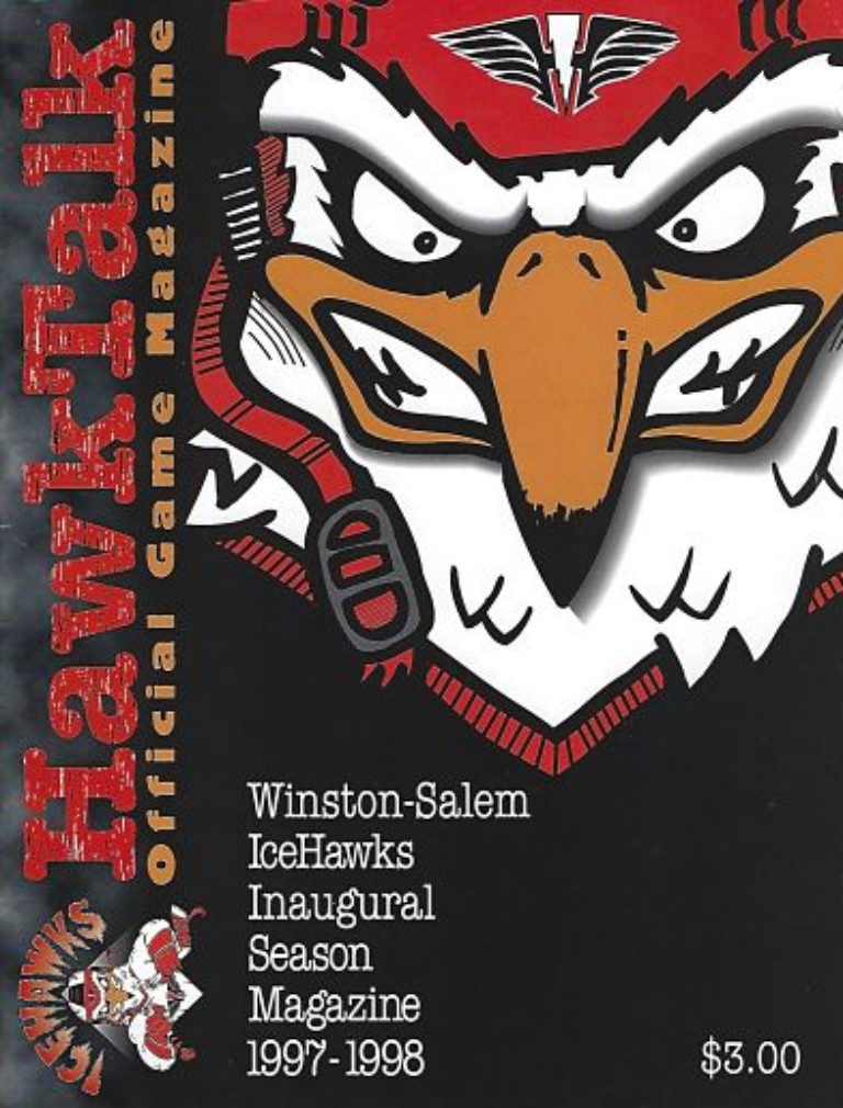 1997-98 Winston-Salem IceHawks program from the United Hockey League