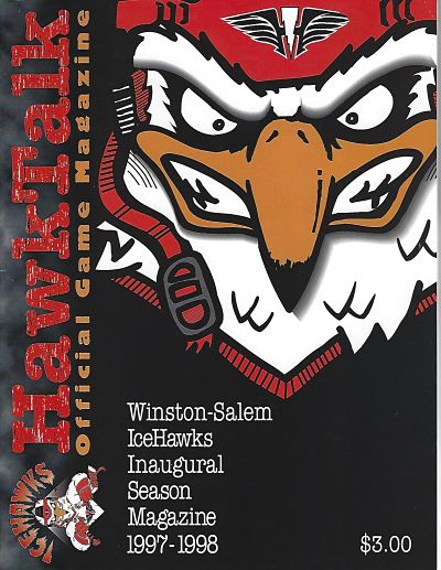 1997-98 Winston-Salem IceHawks program from the United Hockey League