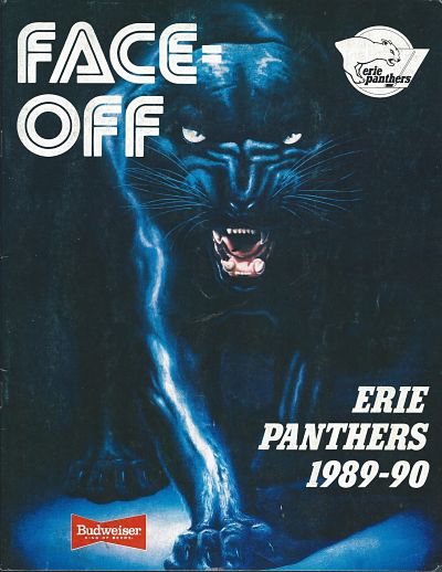 1989-90 Erie Panthers program from the East Coast Hockey League