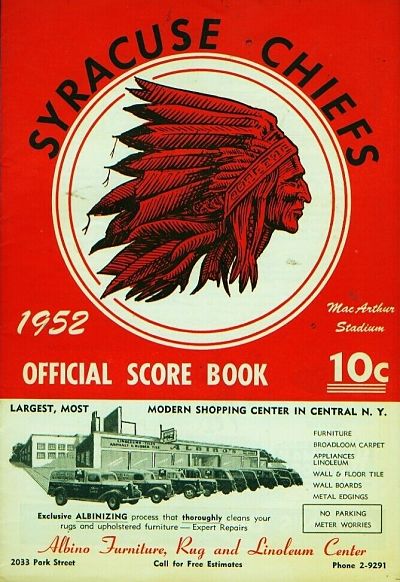 1952 Syracuse Chiefs Program