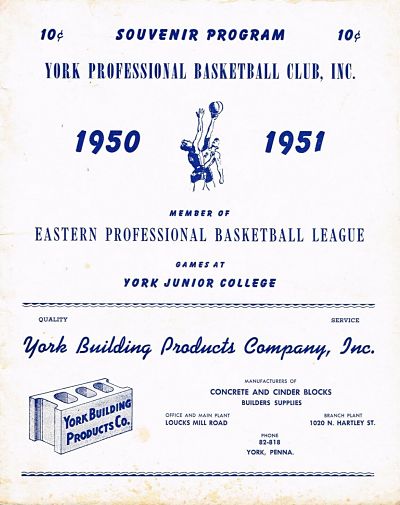 1950-51 York Victory A.C. Program
