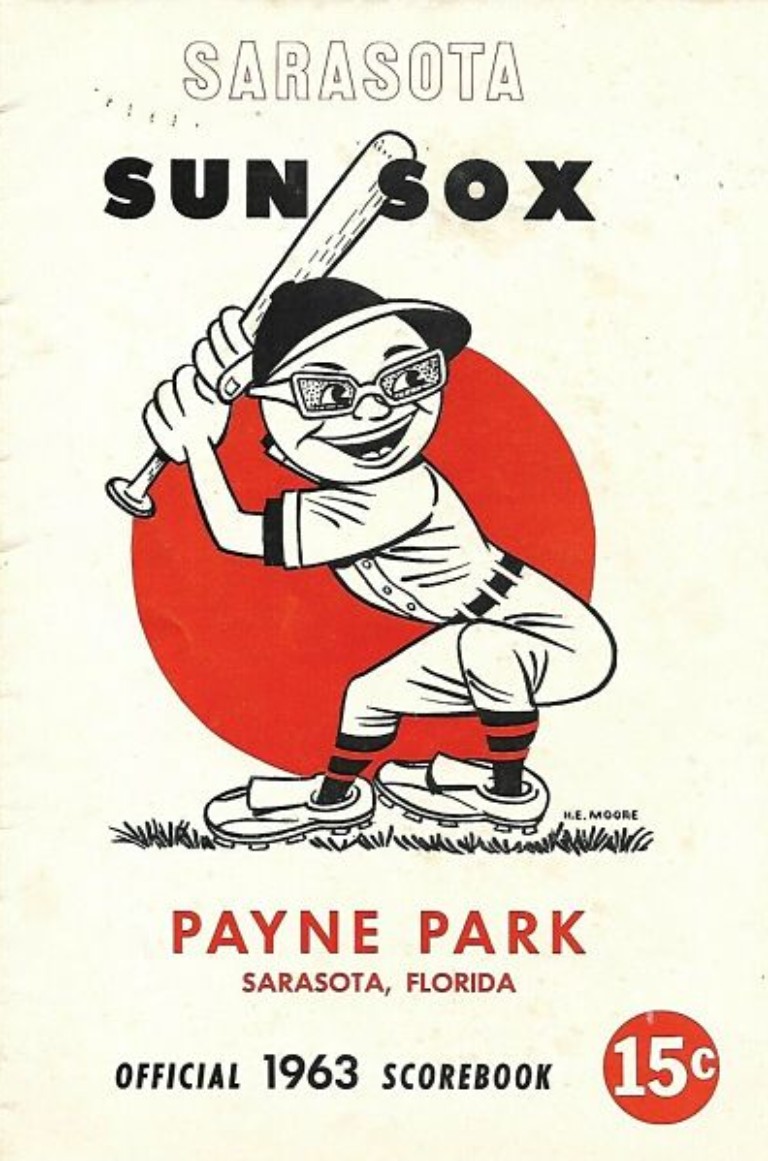 1963 Sarasota Sun Sox Baseball Program from the Florida State League