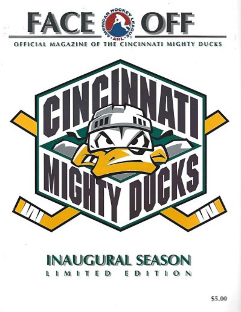 1997-98 Cincinnati Mighty Ducks Program