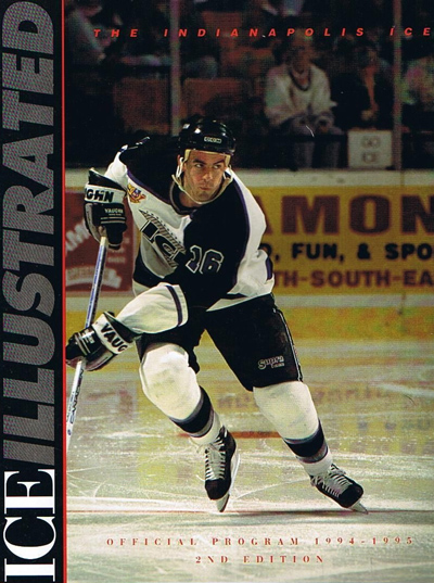 1995 Indianapolis Ice program from the International Hockey League