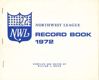 1972 Northwest League Record Book