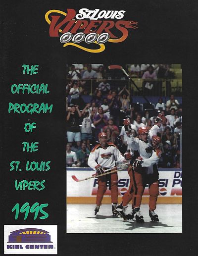 1995 St. Louis Vipers Program from Roller Hockey International