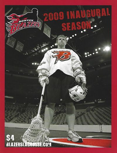 2009 Boston Blazers program from the National Lacrosse League