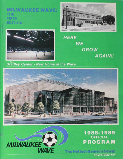 1988-89 Milwaukee Wave Program from the American Indoor Soccer Association