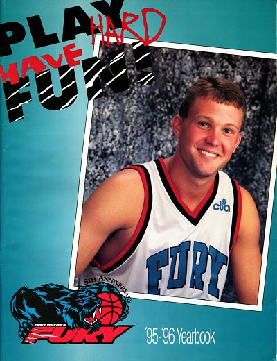 1995-96 Fort Wayne Fury Yearbook from the Continental Basketball Association