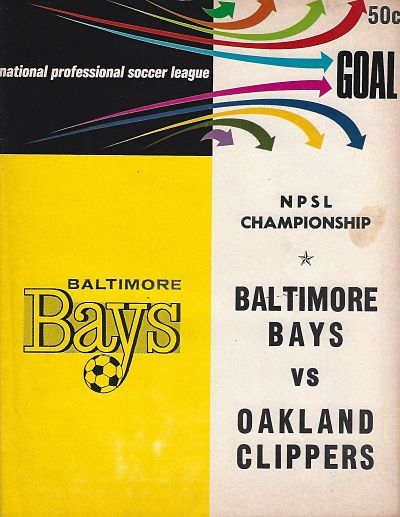 Baltimore Bays 1967 NPSL Championship Game Program