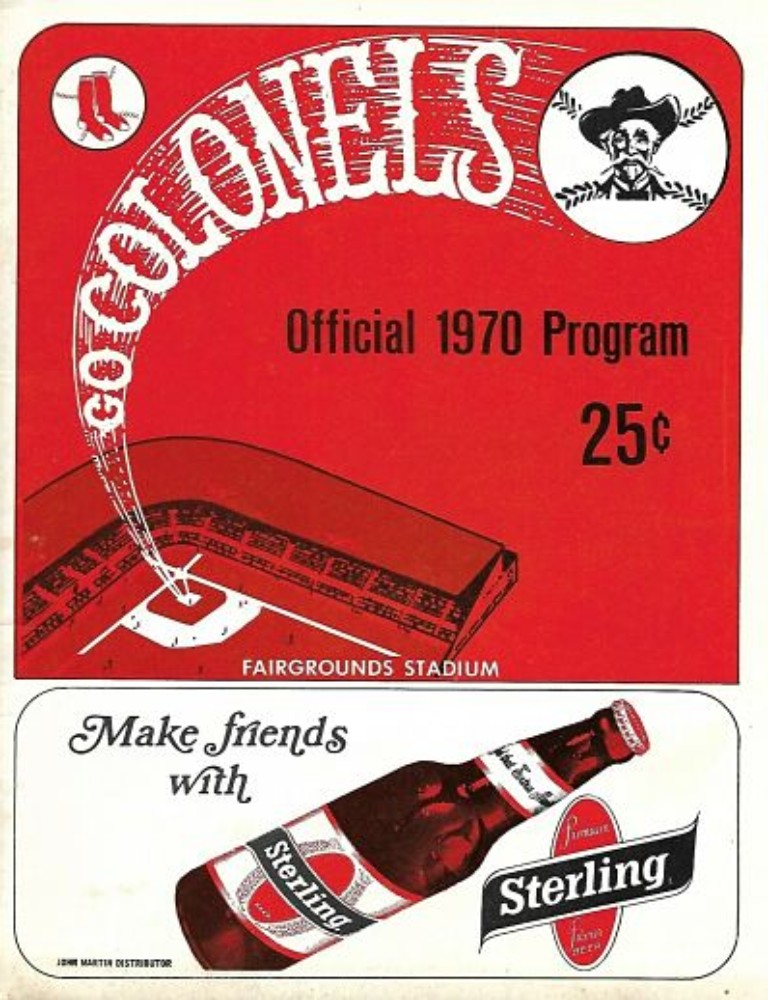 1970 Louisville Colonels Program