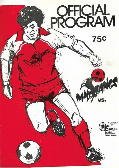 1983 Calgary Mustangs program from the Canadian Professional Soccer League
