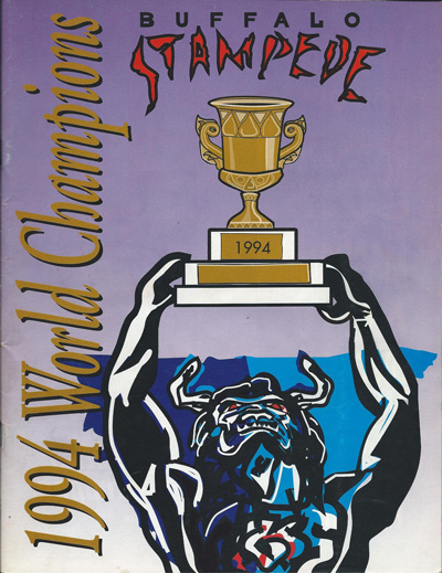 1995 Buffalo Stampede Yearbook from the Roller Hockey International