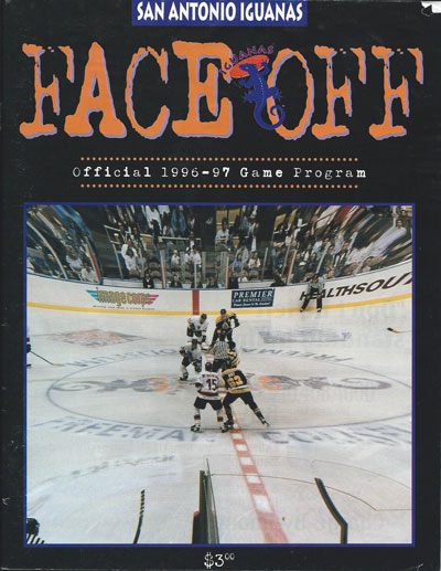 1996-97 San Antonio Iguanas program from the Central Hockey League