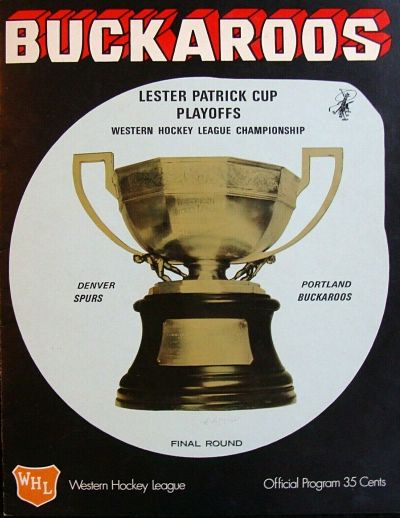 1972 Portland Buckaroos Championship Series program from the Western Hockey League