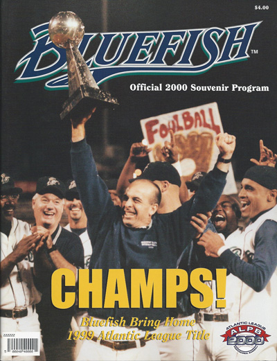 General Manager Charlie Dowd on the cover of a 2000 Bridgeport Bluefish baseball program from the Atlantic League