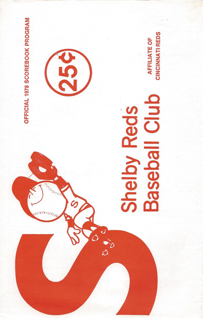 1978 Shelby Reds baseball program from the Western Carolinas League