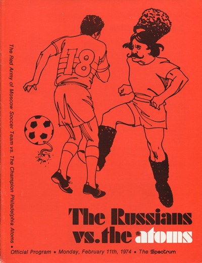 1974 Philadelphia Atoms indoor soccer program from the North American Soccer League