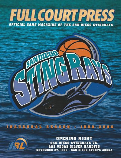 1999-00 San Diego Stingrays Program from the International Basketball League