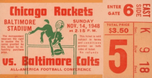 Chicago Rockets ticket v Baltimore Colts