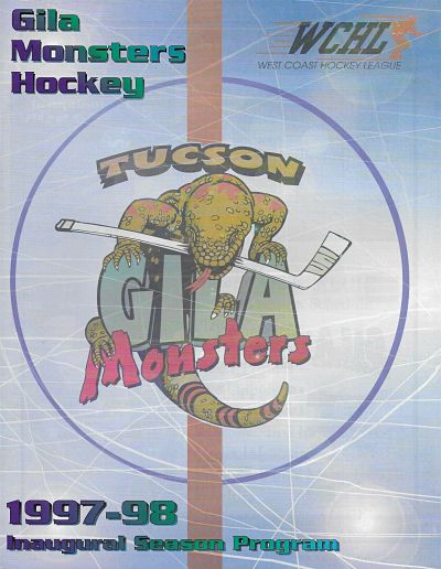 1997-98 Tucson Gila Monsters Program from the West Coast Hockey League