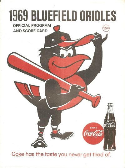 1969 Bluefield Orioles baseball program from the Appalachian League