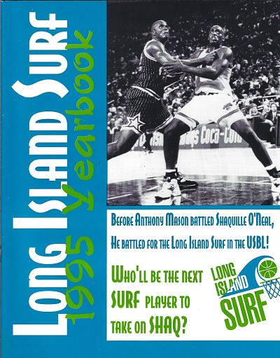 1995 Long Island Surf Yearbook from the United States Basketball League