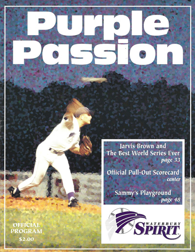 1998 Waterbury Spirit Baseball Program from the Northeast League