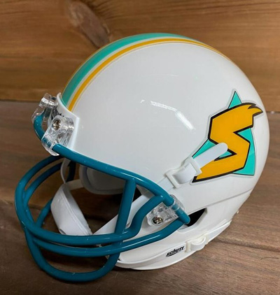 Sacramento Surge World League of American Football Mini-Helmet