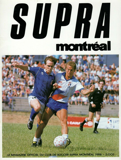 1988 Montreal Supra program from the Canadian Soccer League