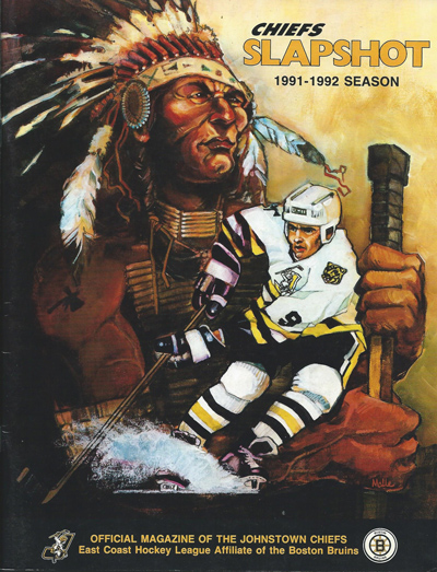 1991-92 Johnstown Chiefs Program from the East Coast Hockey League