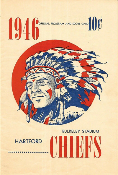 1946 Hartford Chiefs baseball program from the Eastern League