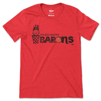 Wilkes-Barre Barons CBA Basketball Logo T-Shirt