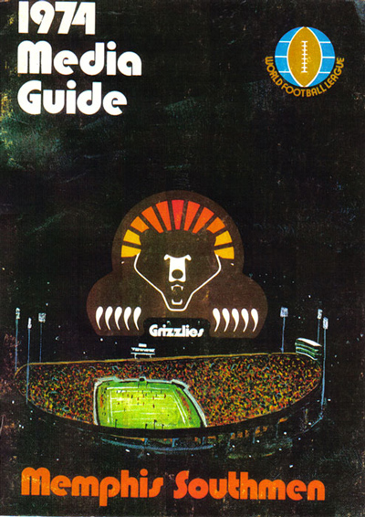 1974 Memphis Southmen Media Guide from the World Football League