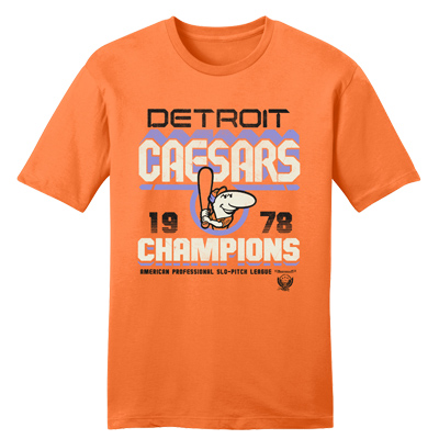 1978 Detroit Caesars Slo-Pitch Softball Champions T-Shirt