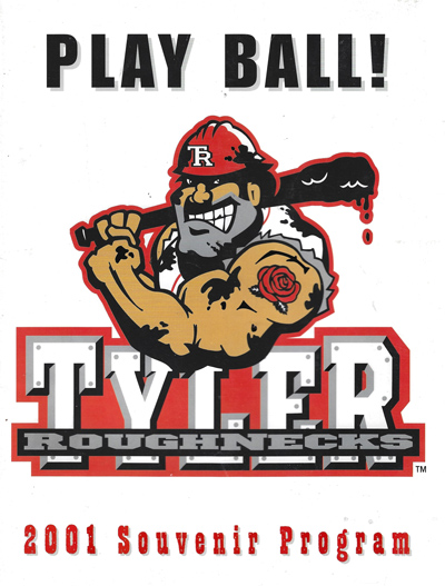 2001 Tyler Roughnecks baseball program from the All-American Association