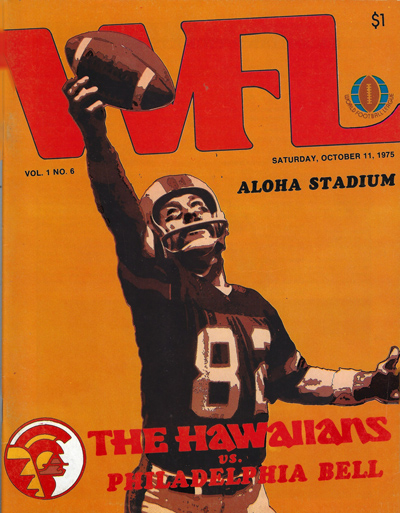 1975 Hawaiians Program from the World Football League