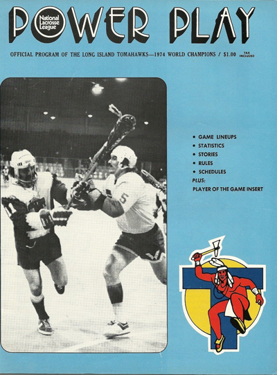 1975 Long Island Tomahawks program from the National Lacrosse League