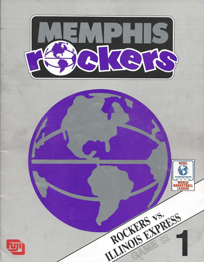 1990 Memphis Rockers program from the World Basketball League