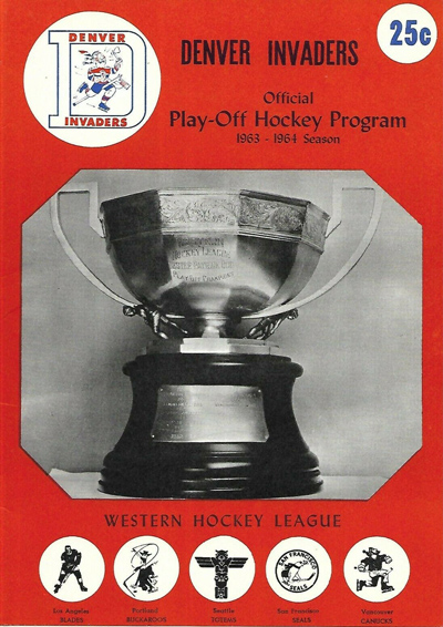 1964 Denver Invaders program from the Western Hockey League