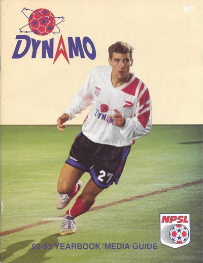 1992-93 Dayton Dynamo Yearbook from the National Professional Soccer League