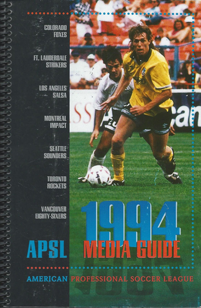 INAUGURAL SEASON 1996 MAJOR LEAGUE SOCCER OFFICIAL MEDIA GUIDE