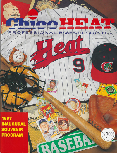 1997 Chico Heat baseball program from the Western Baseball League