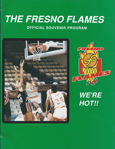 1988 Fresno Flames program from the World Basketball League