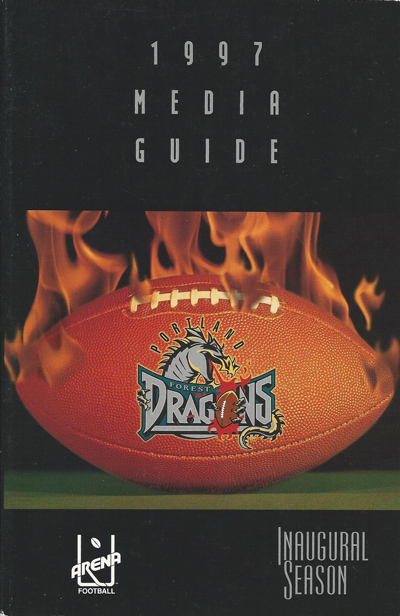 1997 Portland Forest Dragons Media Guide from the Arena Football League